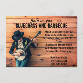 Bluegrass Barbecue GRILLEN Geburtstagsparty Einlad Einladung