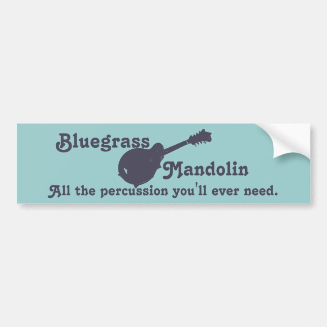 Bluegrass-Mandoline - das ganzes Schlagzeug, das Autoaufkleber (Vorne)