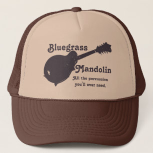 Bluegrass-Mandoline - das ganzes Schlagzeug, das Truckerkappe