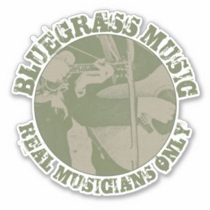 Bluegrass Music Real Musiker Nur grüne Spieler Aufkleber