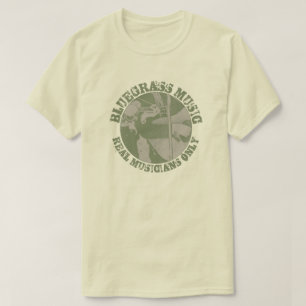 Bluegrass Music Real Musiker Nur grüne Spieler T-Shirt
