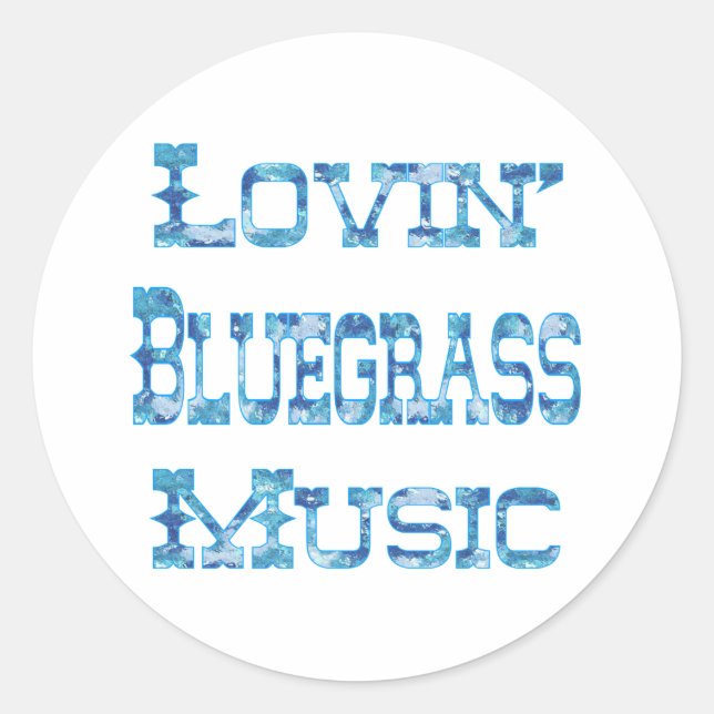 Bluegrass Music Runder Aufkleber (Vorderseite)