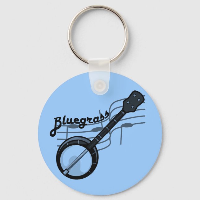 Bluegrass-Musik mit Banjo Schlüsselanhänger (Vorderseite)