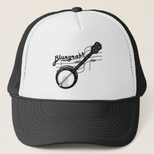 Bluegrass-Musik mit Banjo Truckerkappe