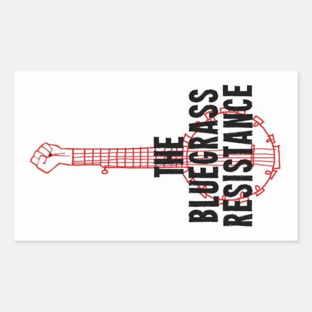 Bluegrass-Widerstandsaufkleber Rechteckiger Aufkleber (Vorderseite)