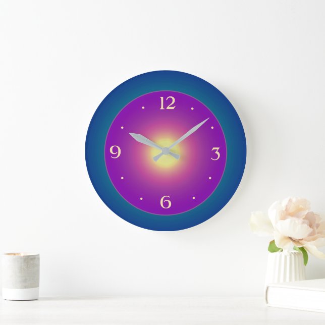 Bluegreen Atmosphérique avec horloge centre violet (Maison)
