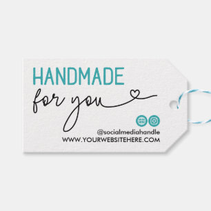 Bluegreen Social Media - Handmade für Ihr Logo Geschenkanhänger