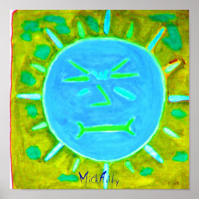 BlueGreenSun-Poster Poster (Vorne)