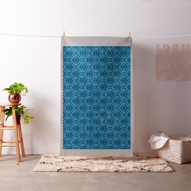 Blueish - Feathered Paisley Stoff (Beispiel)