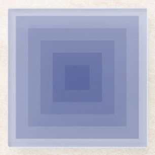 Blueish Lila Square Geometric Glasuntersetzer