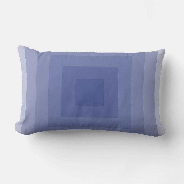 Blueish Lila Square Geometric Lendenkissen (Vorderseite)