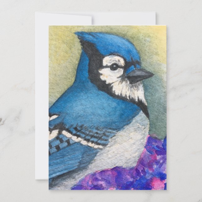 Bluejay Bird Vielen Dank Card Blue Jay Friendship Dankeskarte (Vorderseite)