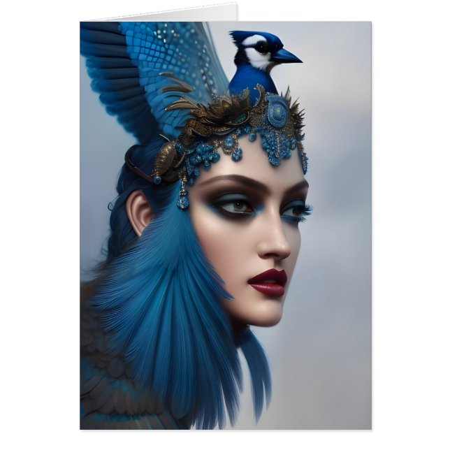 Bluejay Goddess Jedes Anlasses Grußkarte (Vorne)
