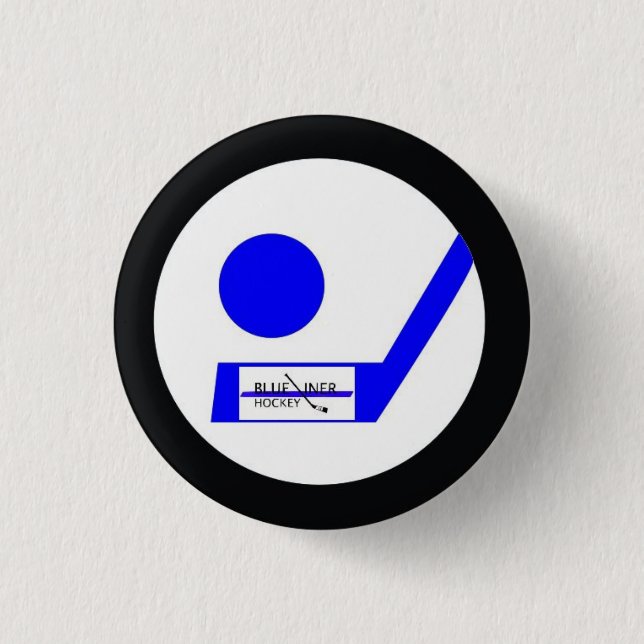Blueliner Hockey-Retro Abzeichen Button (Vorderseite)