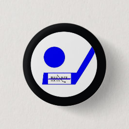 Blueliner Hockey-Retro Abzeichen Button