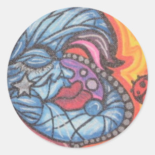 BlUeMoOn Runder Aufkleber