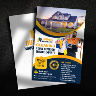 BlueOrange House-Washing-Außenreinigungsservice Flyer