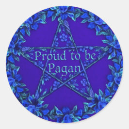 BluePaganPride Runder Aufkleber