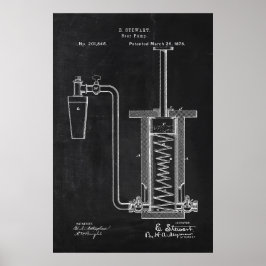 Blueprint-Bierpumpe Poster