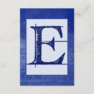 Blueprint "E" Wedding RSVP Karte