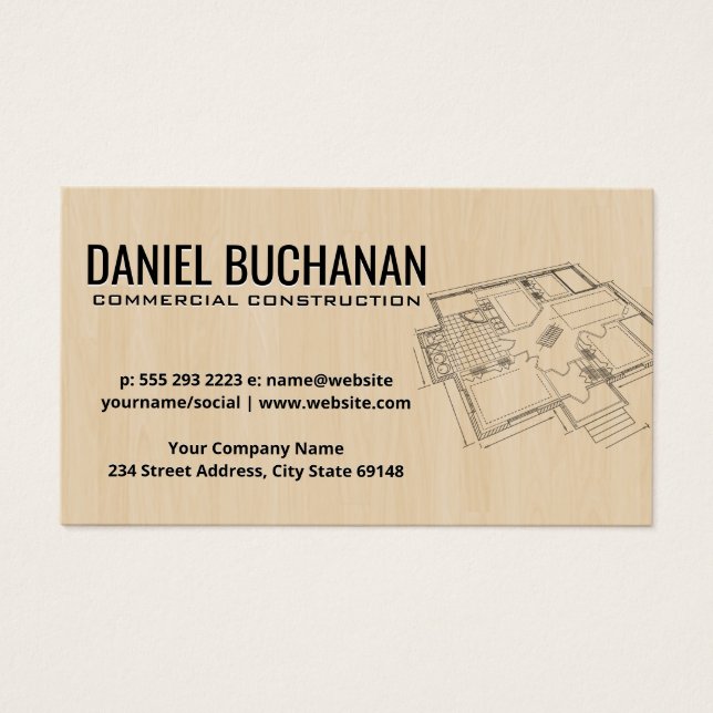 Blueprint für die oberste Ansicht | Holzrahmen (Vorderseite)