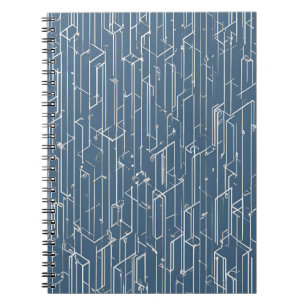 Blueprint Geometry Notebook - Sleek Design Notizblock