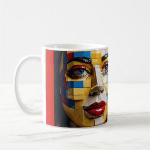 "Blueprint of Humanity" - ein kubistisches Portrai Kaffeetasse