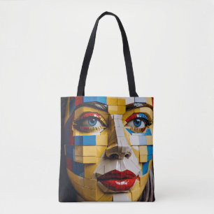 "Blueprint of Humanity" - ein kubistisches Portrai Tasche