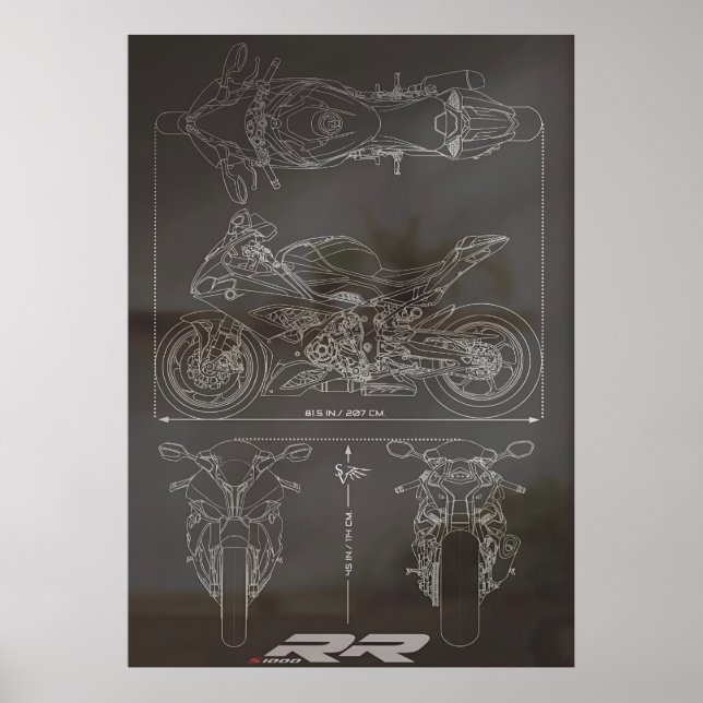 Blueprint S1000RR Poster (Vorne)