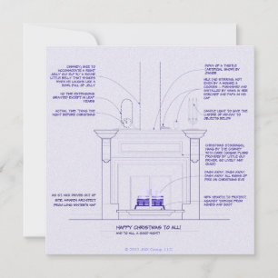 Blueprint Weihnachtskarte Feiertagskarte