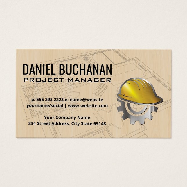 Blueprints | Architect Hard Hat | Carpentry (Vorderseite)