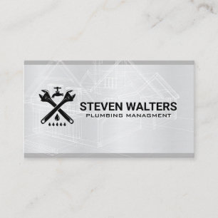 Blueprints   Logo "Wrench and Spout" Visitenkarte