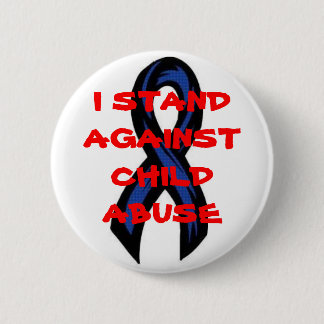 blueribbon, ICH STAND GEGEN KINDERMISSBRAUCH Button