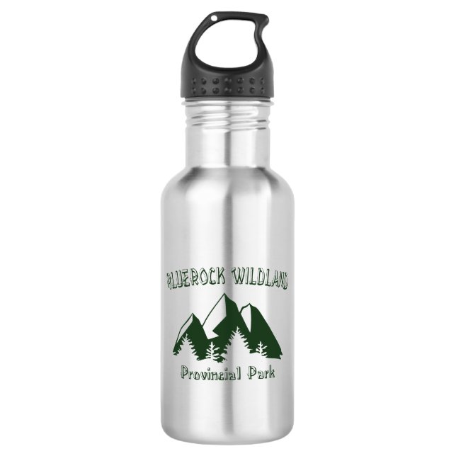 Bluerock Wildland Provinzialpark Edelstahlflasche (Vorderseite)