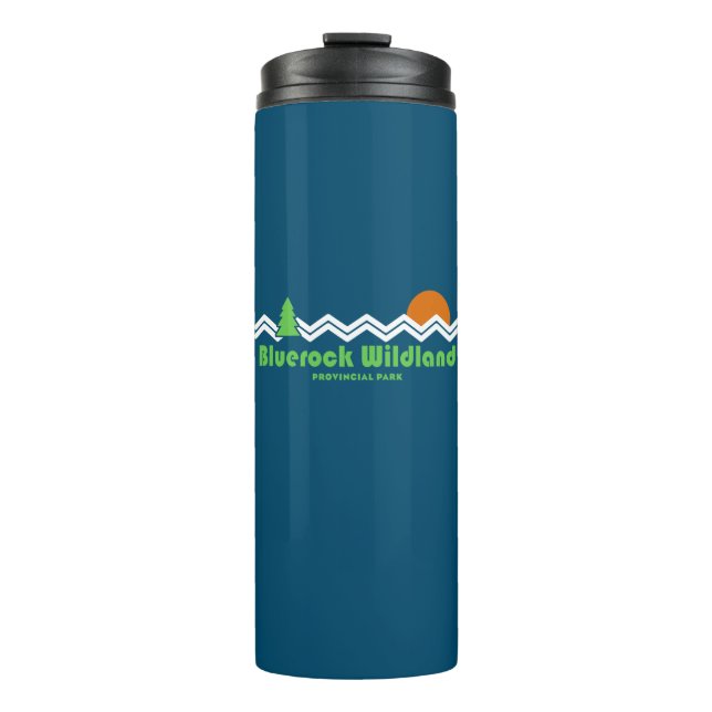 Bluerock Wildland Provinzialpark Retro Thermosbecher (Vorderseite)