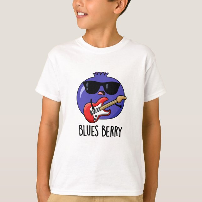 Blues Berry Funny Fruit Pun T-Shirt (Vorderseite)