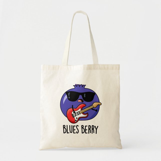 Blues Berry Funny Fruit Pun Tragetasche (Vorne)
