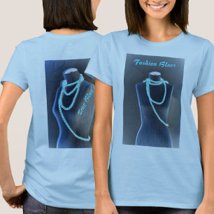 Blues Blue Beads auf Mannequin Chic T-Shirt