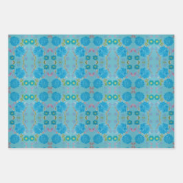 Blues, Blumensortimentpapier Geschenkpapier Set