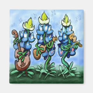 Blues Bonnets Magnet