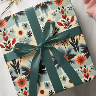 Blues Burnt Orange Reds Geschenkpapier