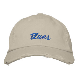 Blues Dark Text Baseball Cap Bestickte Baseballkappe