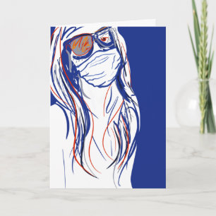 Blues der Gesichtsmaske Karte
