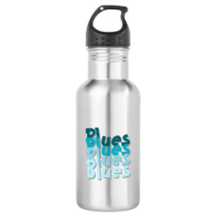 Blues Edelstahlflasche