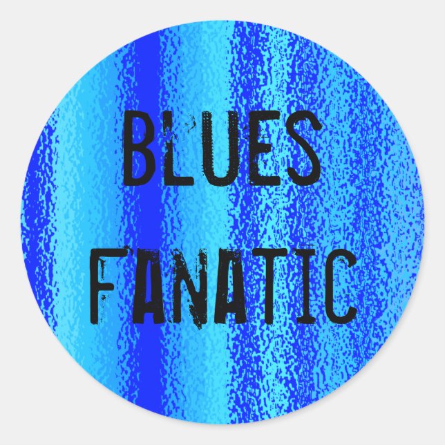 Blues fanatische Aufkleber (Vorderseite)