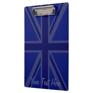 Blues für eine britische Flagge der Union Klemmbrett