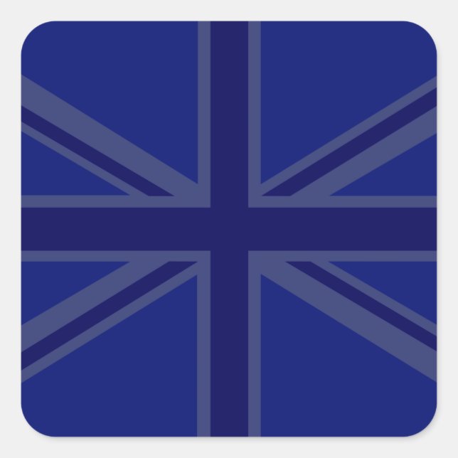 Blues für eine Gewerkschafts-Jack-Briten-Flagge Quadratischer Aufkleber (Vorderseite)