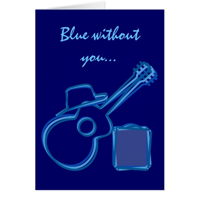 Blues-Gitarren-Karte (Vorne)