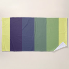 Blues + Grüntöne Farbblock Streifen Strandtuch