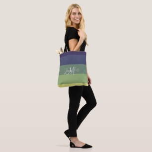 Blues + Grüntöne Name des Farbblockstreifens Tasche